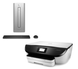 HP ENVY 750-279na Desktop PC & ENVY 5546 All-in-One Printer Bundle - Silver